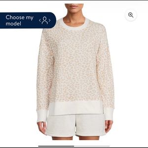 Time and True cheetah print sweatshirt